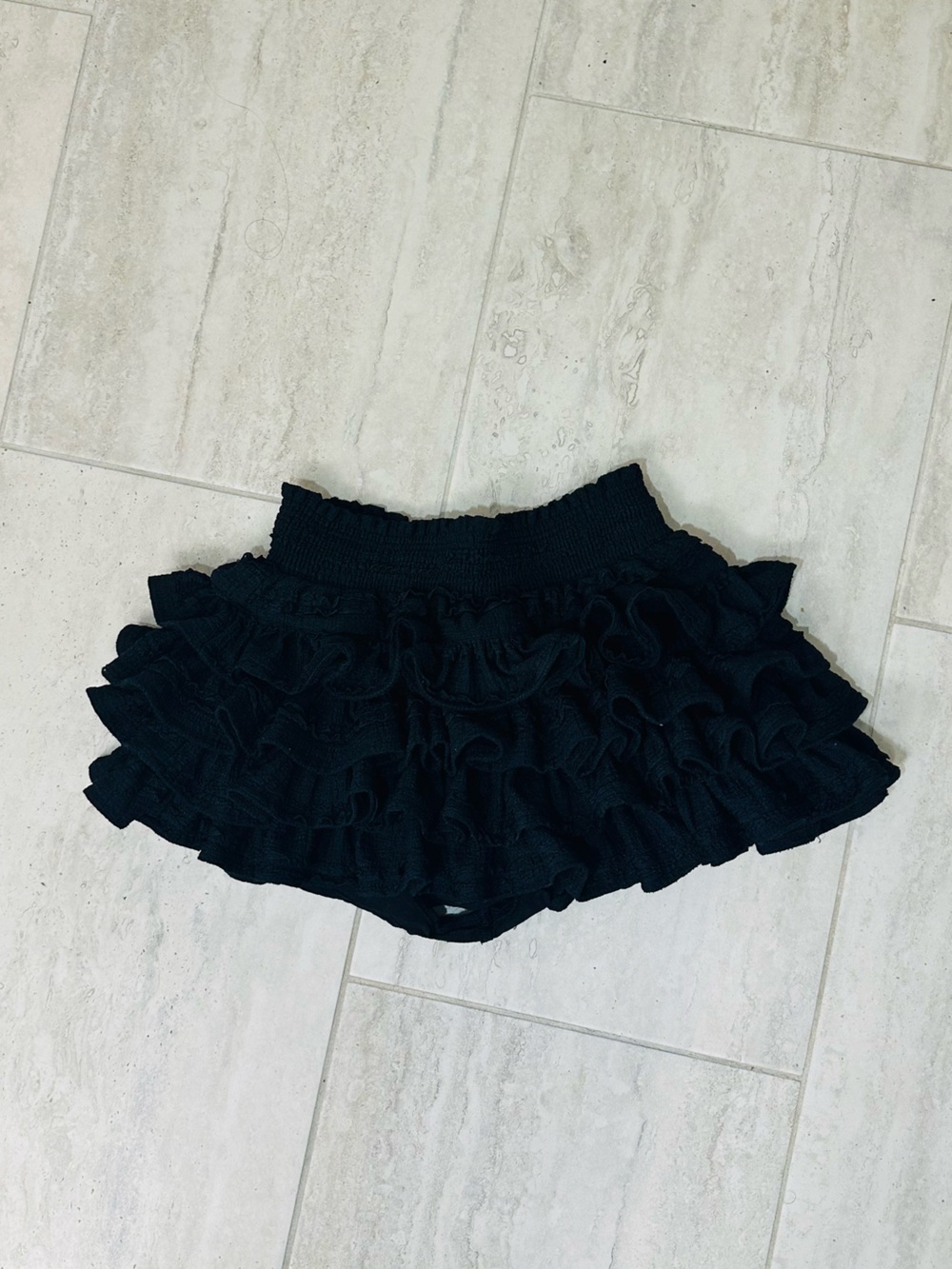 Alise Knit Ruffle Textured Mini Skort - Picture 2 of 3